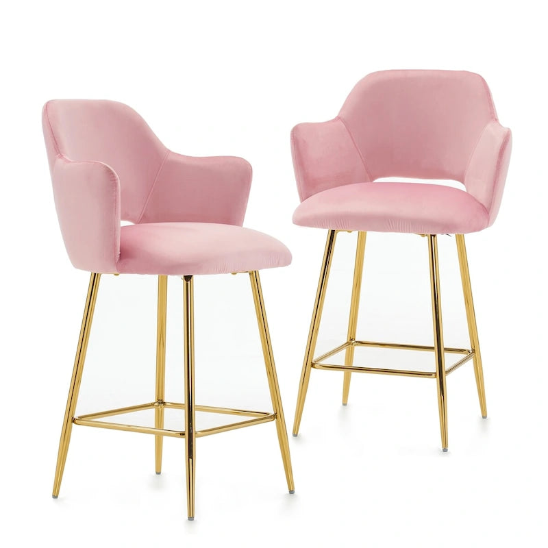Chaise de salle à manger moderne avec pieds en métal doré pour salle à manger