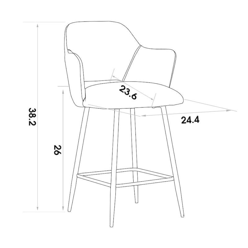 Chaise de salle à manger moderne avec pieds en métal doré pour salle à manger