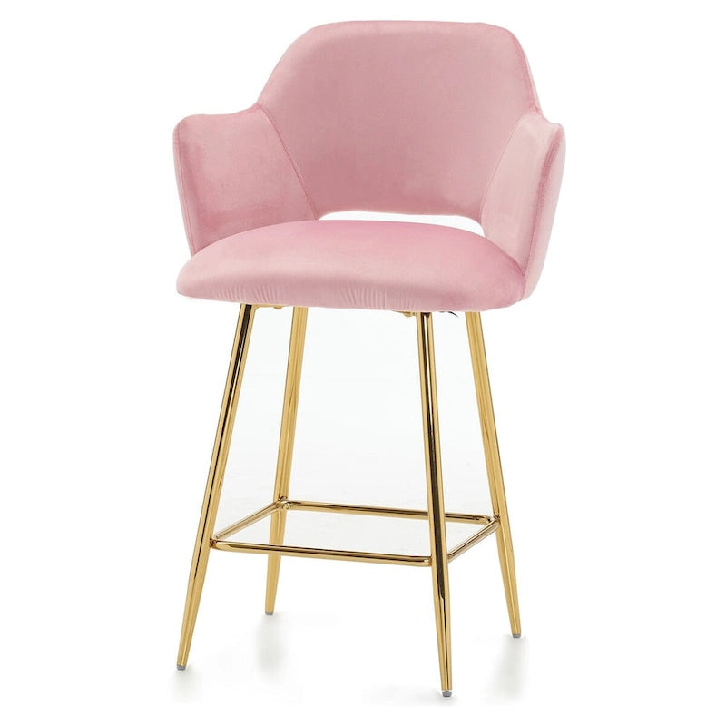 Chaise de salle à manger moderne avec pieds en métal doré pour salle à manger